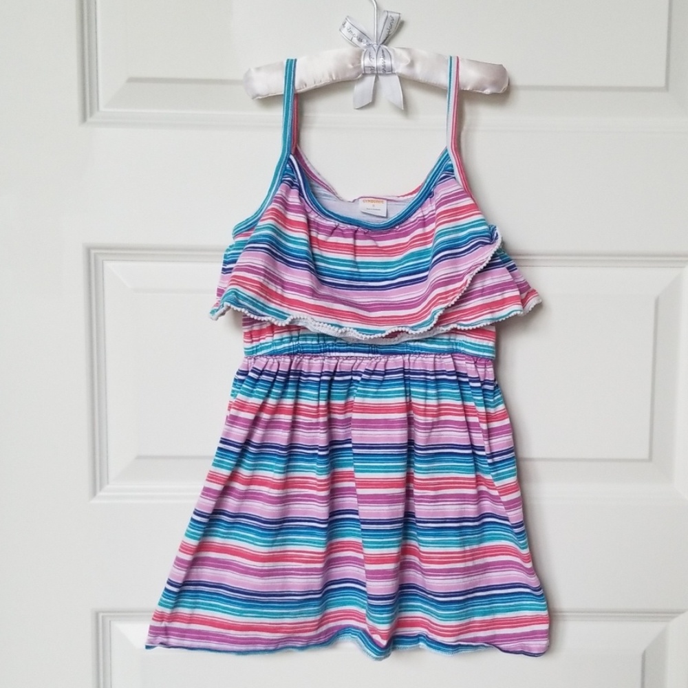 Girls colorful striped dress
